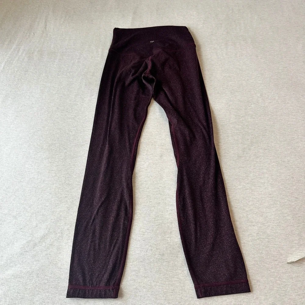 Lululemon Align High-Rise Pant 24 Burgundy Black Speckled‎ Leggings 2 - Picture 5 of 6